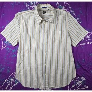PS Paul Smith Mens Shirt Short Sleeve Button Up Striped 100% Cotton XXL 2XL